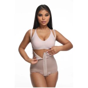 Body gainant ventre plat à bretelles beige